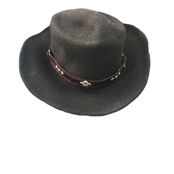 Outback Trading Co Black 100% Wool Cowboy Hat L 1422 Ascot Crushable Waterproof